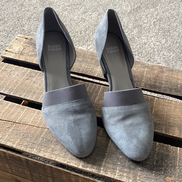 Eileen Fisher Shoes - Eileen Fisher | Hilly suede d’orsay block heel 8.5